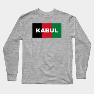 Kabul City in Afghanistan Flag Colors Long Sleeve T-Shirt